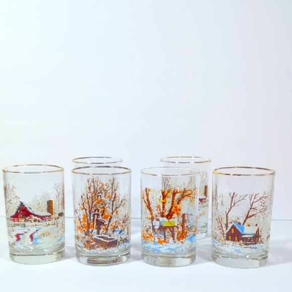 Libbey Other - 1985 Libbey Arctic Circle H. Francis Sellers Glasses Set Of 6